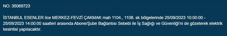 BEDAŞ duyurdu! İstanbul'da 21 ilçede elektrik kesintisi
