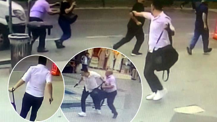 Otobüs şoförü silah çekti! O anlar kamerada