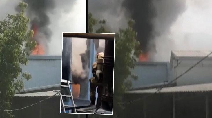 Bursa’da fabrika yangınında facianın eşiğinden dönüldü