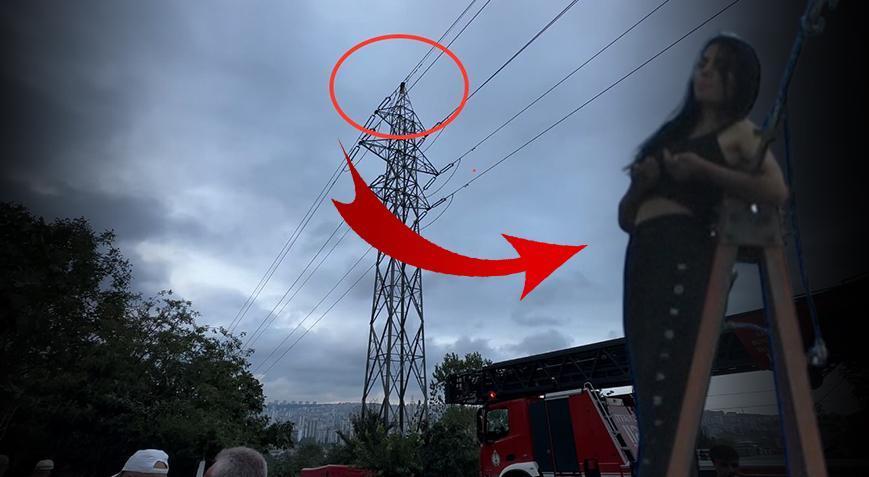 Erkek arkadaşına kızdı, 40 metrelik direğe tırmandı! İkna edilince kendi de alkışladı