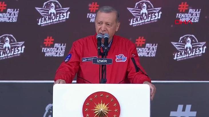 Son dakika… Cumhurbaşkanı Erdoğan İzmir’de TEKNOFEST’te
