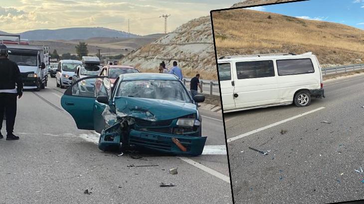 Ankara’da babasını sollamak isteyen kişi kaza yaptı: 6 yaralı