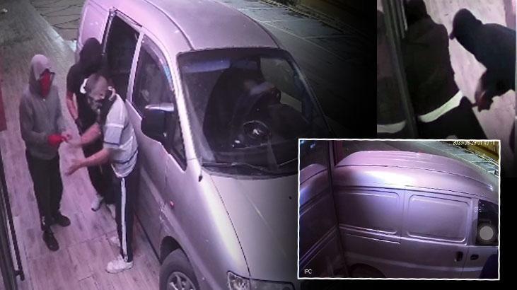 Hırsızlar kapıyı açamayınca araç dükkana daldı!