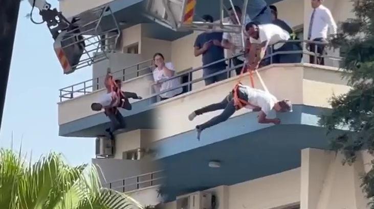 İşçiler havada asılı kaldı! Korku dolu anları görgü tanıkları anlattı