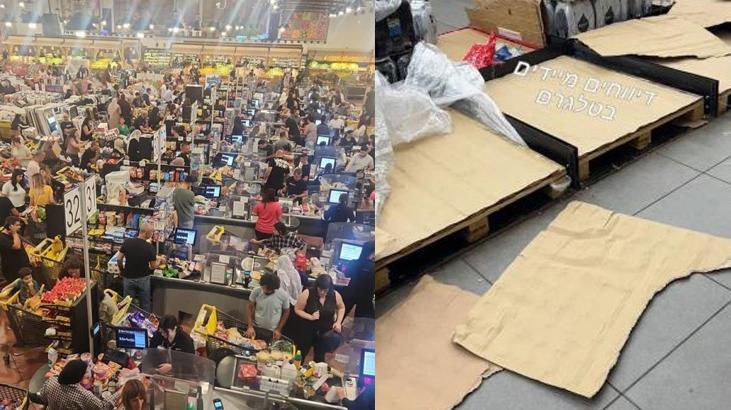 İsrail ordusu uyarı yaptı! Halk marketlere akın etti