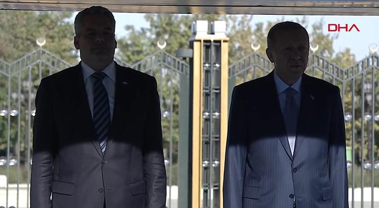 Cumhurbaşkanı Erdoğan, Karl Nehammer’i resmi törenle karşıladı