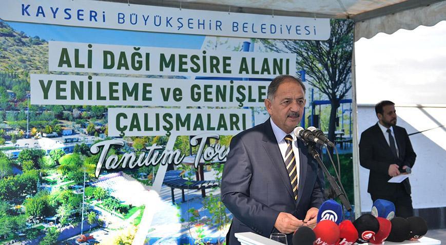 Bakan Özhaseki Ali Dağı Mesire Alanı’nın açılışına katıldı