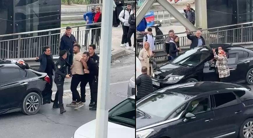 Boşanma aşamasındaki eşinin ailesiyle mahkeme çıkışı kabusu yaşattı