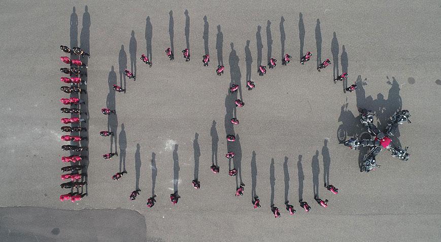 Yunus polislerinden Cumhuriyet’in 100’üncü yılı koreografisi