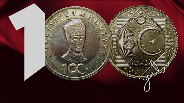 Cumhuriyetin 100. yılına özel 5 Türk lirası hatıra parası basıldı