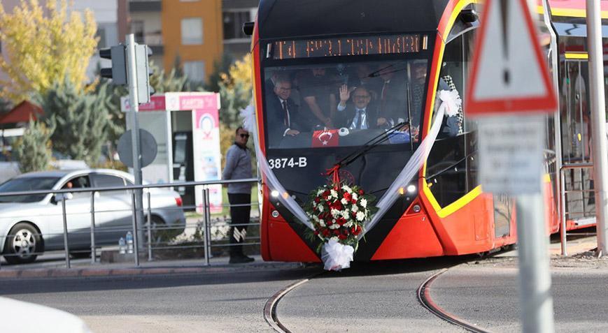 Bakan Özhaseki raylı taşıma sistemi açılışına katıldı