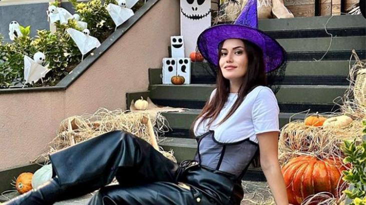 Fahriye Evcen’den ‘Cadılar Bayramı’ paylaşımı!