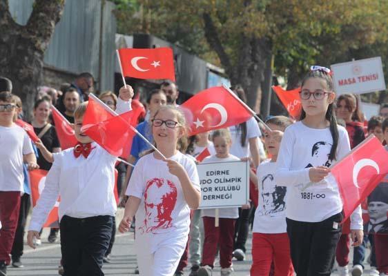 Trakya'da 29 Ekim coşkusu Cumhuriyet'in 100'üncü yıl coşkusu