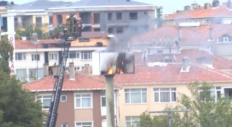 Bakırköy'de hastane bahçesinde yangın paniği