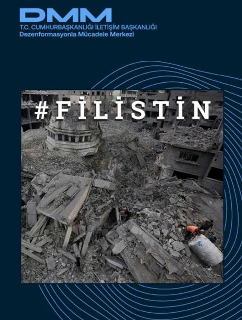 İletişim Başkanlığı'ndan Filistin için dezenformasyon bülteni! Tek tek açıklandı