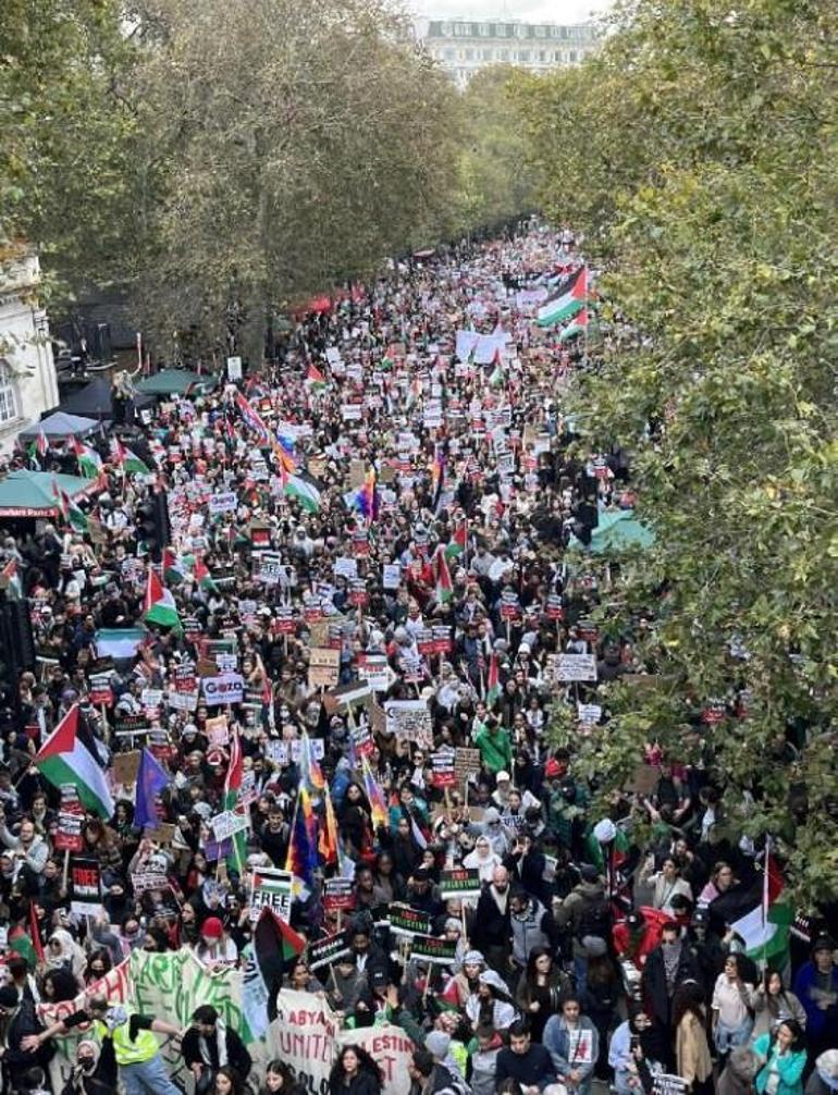 Londra’da Filistin’e destek protestosu