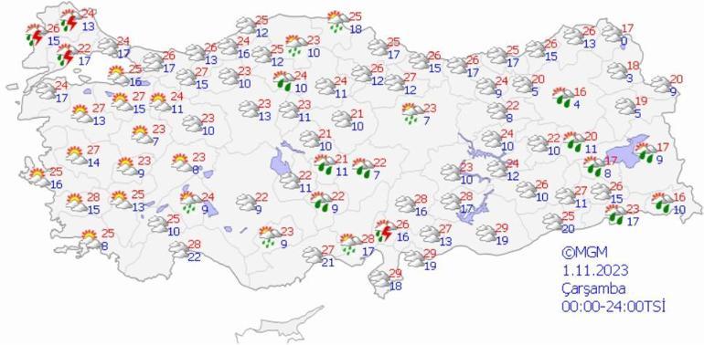 Son dakika... Sıcaklıklar 4-5 derece düşecek! Kuvvetli yağışlar başlıyor