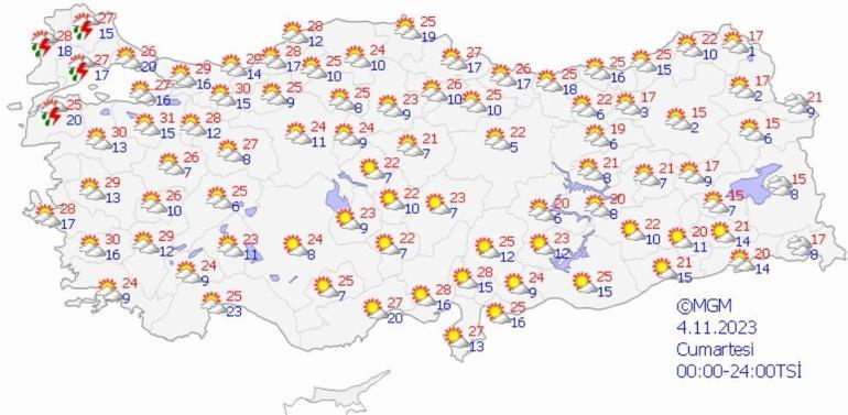 Son dakika... Sıcaklıklar 4-5 derece düşecek! Kuvvetli yağışlar başlıyor