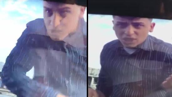 İstanbul’da maganda kabusu! Korna çalan aracı böyle yumrukladı