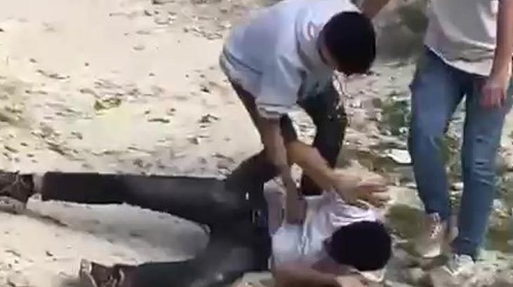 İstanbul’da sokak ortasında çocuğa saldırı kamerada!