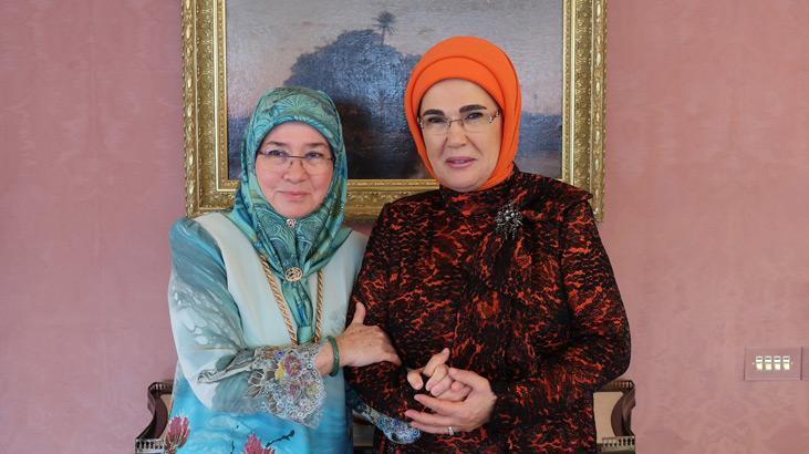 Emine Erdoğan’dan Malezya Kraliçesi’ne teşekkür