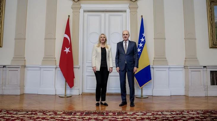 TBMM Başkanı Kurtulmuş, Bosna-Hersek Devlet Başkanlığı Konseyi Üyesi ile görüştü