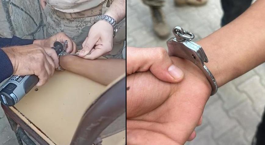 Akılalmaz olay! Kendini kelepçeleyen adam yardım istedi