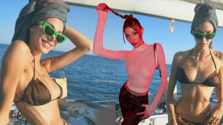 Şevval Şahin’in bikinili pozlarında zayıflığı dikkat çekti