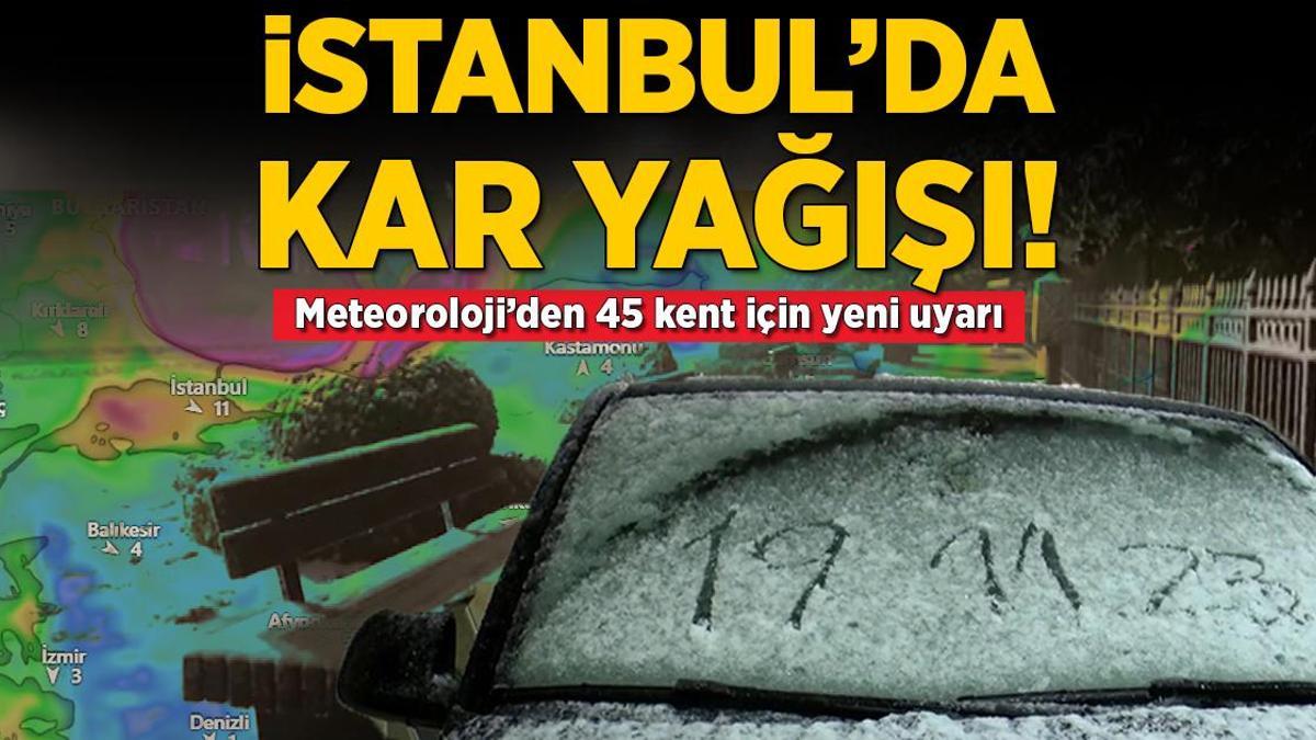 Son dakika… İstanbul’da kar yağışı! Meteoroloji’den yeni uyarı geldi