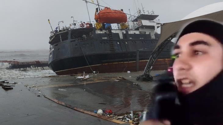 Zonguldak’ta gemi karaya oturmuştu! Personelin panik anları ortaya çıktı