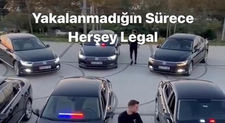 Görüntüleri sosyal medyada olay olmuştu! ‘Çakarlı’ magandalar yakalandı