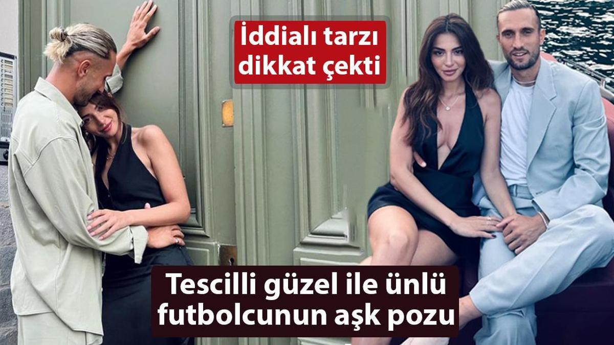 Tescilli güzel ile milli futbolcunun aşk pozu!