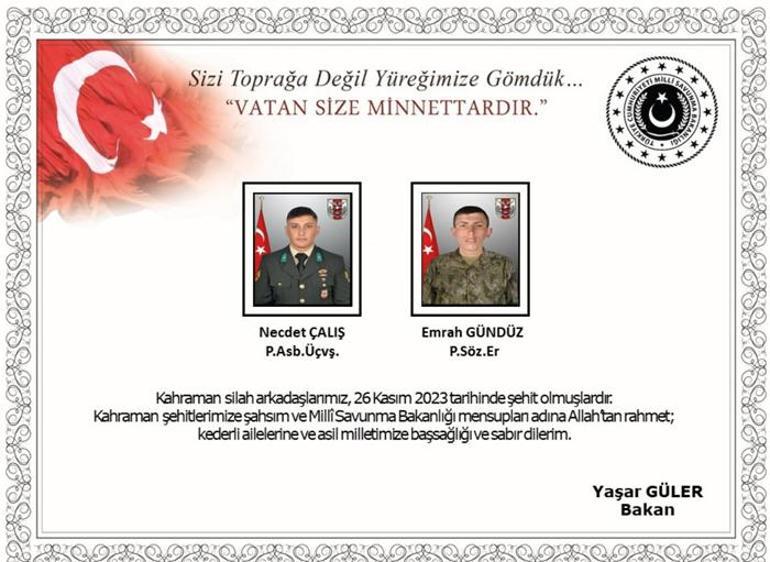 Pençe-Kilit şehitlerine veda! Memleketlerine uğurlandı