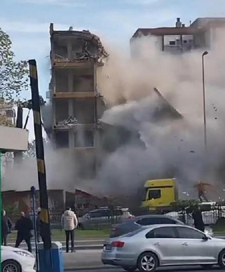 Beşiktaş'ta kontrollü yıkım sırasında 11 katlı bina çöktü