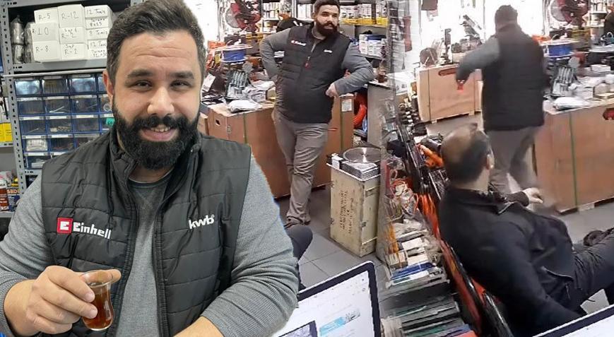 Sosyal medya onu konuşuyor! Depremden çayıyla kaçtı