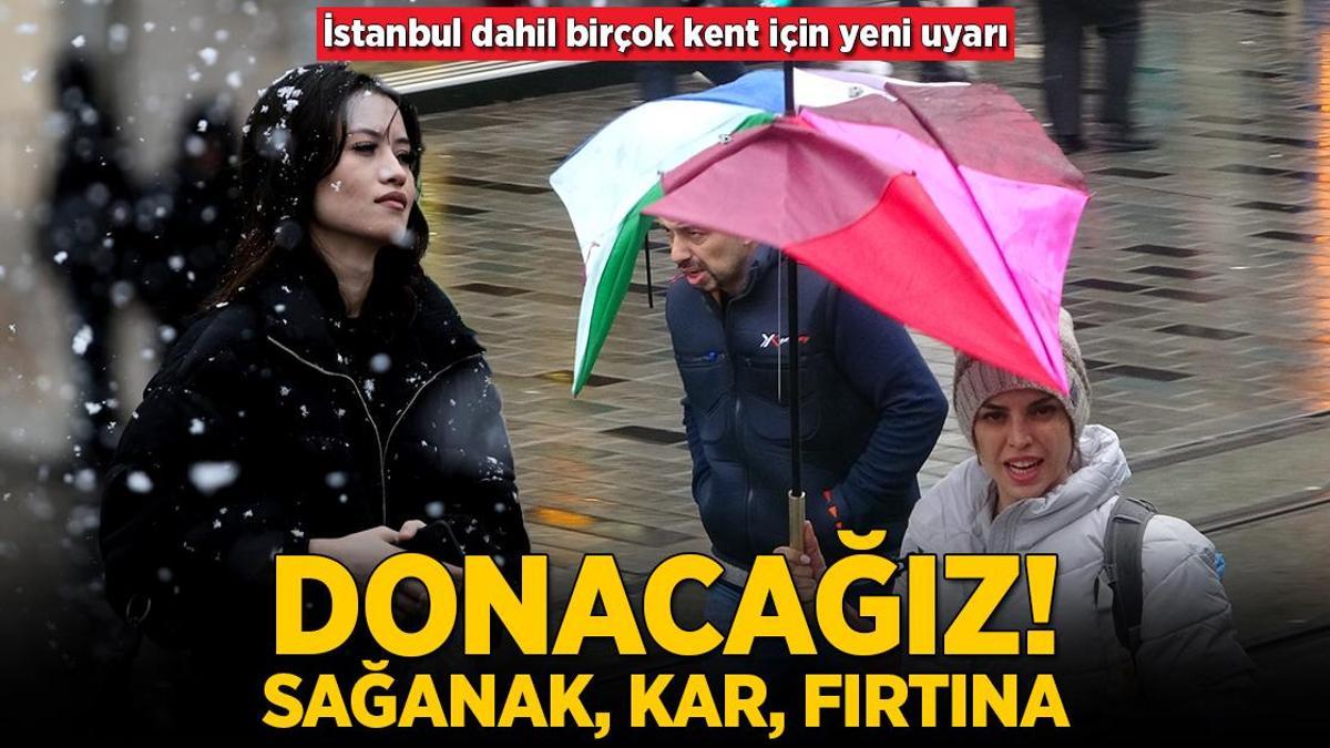 Son dakika… Meteoroloji’den İstanbul dahil birçok kent için yeni uyarı! Sağanak, kar, fırtına