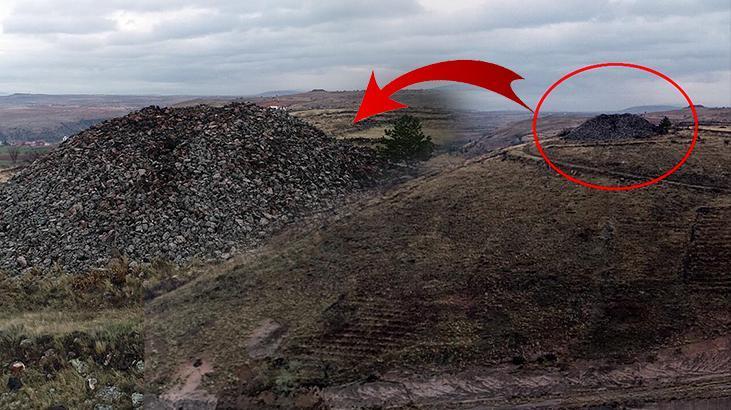 ‘İçinde hazine var’ umuduyla iş makineleriyle gelip kazıyorlar!