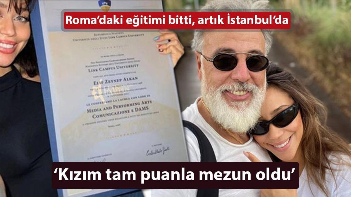 Hamdi Alkan’ın kızı Zeynep Alkan diplomasına kavuştu