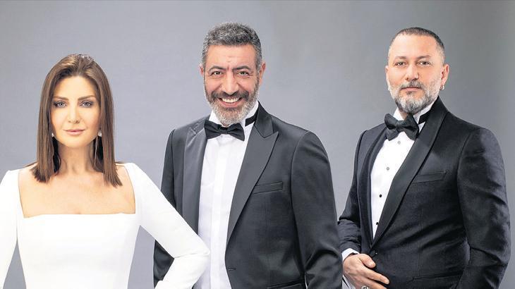 Yılbaşı ekranında yıldız yağmuru