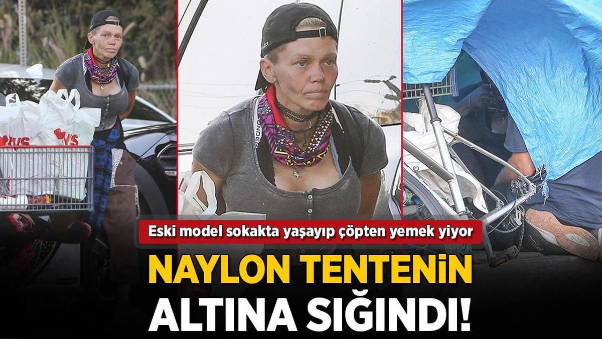 Sokaklarda yaşayıp çöpten yiyecek topluyor! Eski model naylon bir tentenin altına sığındı