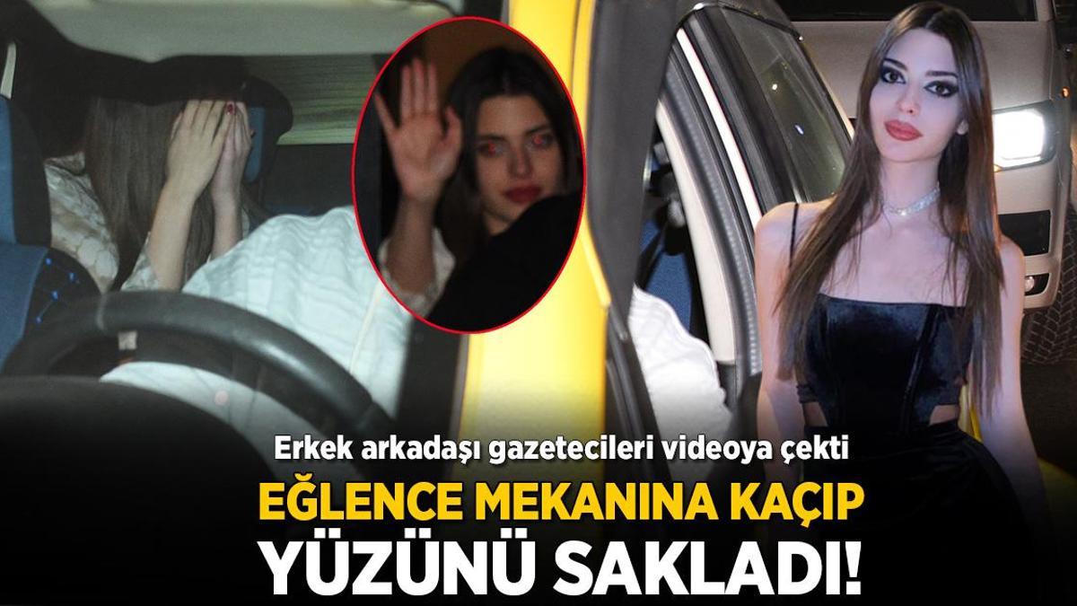 Derin Talu ile sevgilisinin panik anları! Biri yüzünü gizledi, diğeri gazetecileri videoya çekti