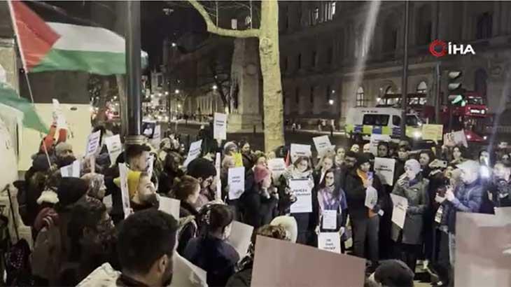 Londra’da Gazze’de hayatını kaybeden gazeteci ve sağlık çalışanları için anma