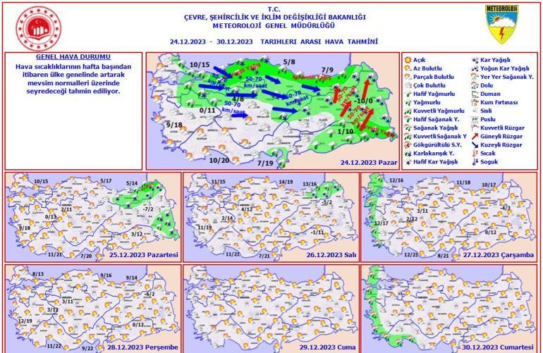 Son dakika... Meteoroloji haritayı güncelledi! Kar, fırtına, sağanak bir arada