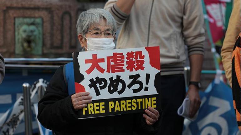 Japonya'da Gazze'ye destek eylemi