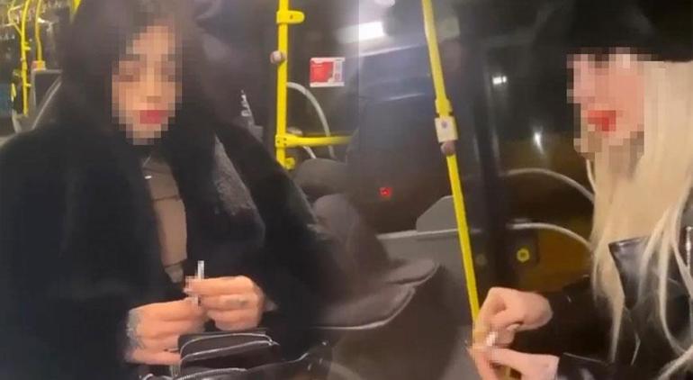 Şoke eden görüntü! 3 kadın metrobüste uyuşturucu hazırladı