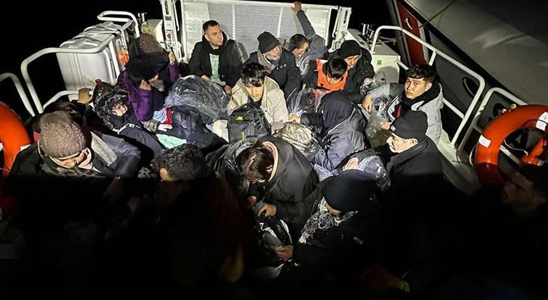 Bodrum’da 49 kaçak göçmen kurtarıldı! 28 göçmen ile 2 organizatör yakalandı