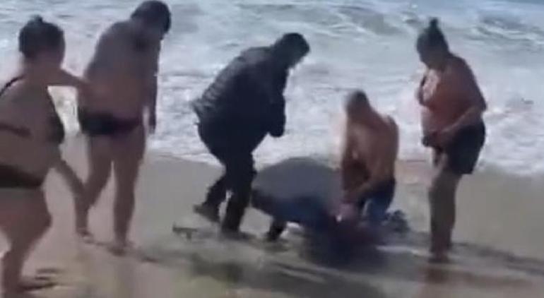 Alanya'da turistler denize girdi, boğulma tehlikesi geçirdi