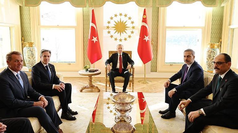 Cumhurbaşkanı Erdoğan, ABD'li Bakan Blinken'ı kabul etti
