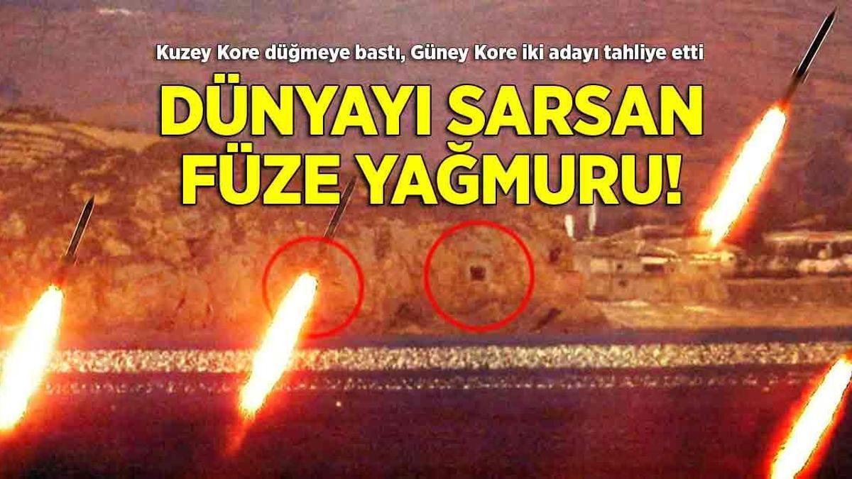 Kuzey Kore’den Güney Kore sınırına füze yağmuru! İki ada tahliye edildi, dünya izliyor