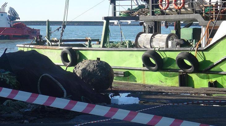 Zonguldak’ta balıkçıların ağına takılan mayın imha edildi